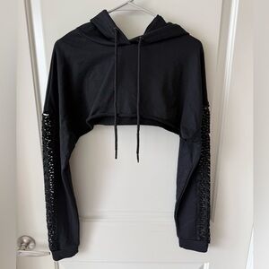 Emma & Sam Cropped Black Hoodie